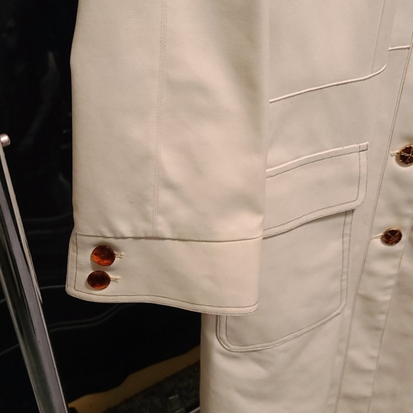 Women's Cream Trench Coat - Picture 3 of 8